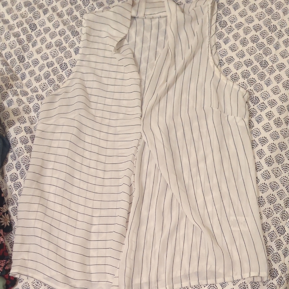 H&M Black and White Striped Tank Top